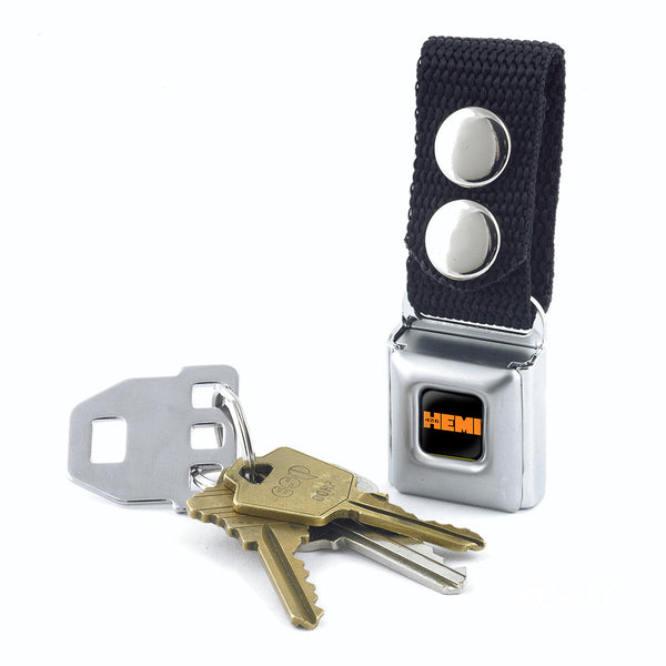 Buckle Down Keychain - HEMI 426 Logo Full Color Black Orange