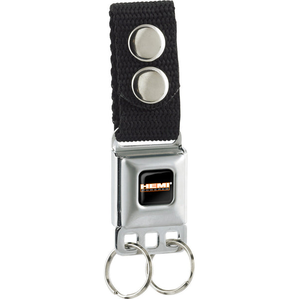 buckle down Keychain - HEMI POWERED Logo Full Color Black Orange White Gray