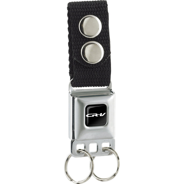 buckle down Keychain - Honda CR-V Logo Full Color Black White - Black