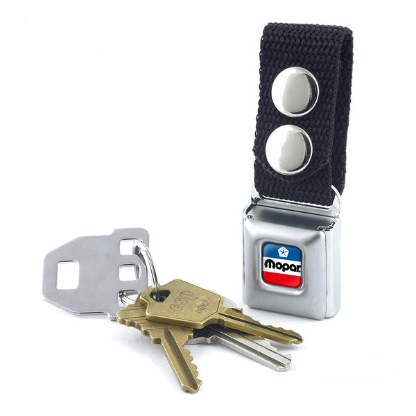 Buckle Down Keychain - MOPAR Chrysler Logo Full Color White Blue Red Black