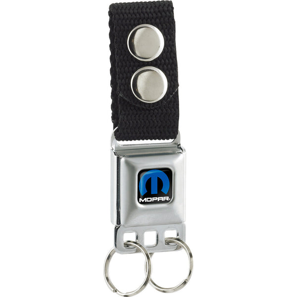 buckle down Keychain - MOPAR Logo Full Color Black Blue White