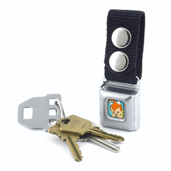 Buckle Down Keychain - Pebbles Pose Full Color Turquoise