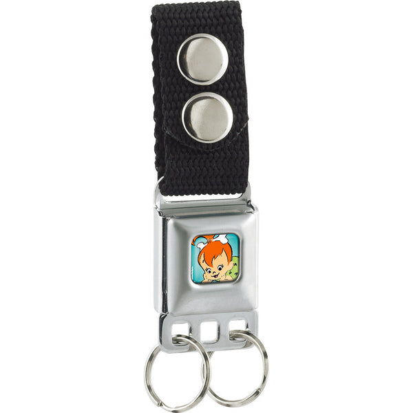 buckle down Keychain - Pebbles Pose Full Color Turquoise
