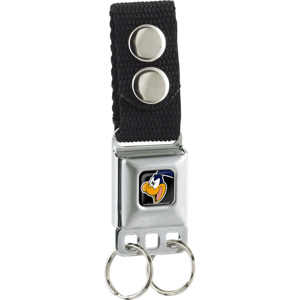 buckle down Keychain - Road Runner Face CLOSE-UP Full Color Black