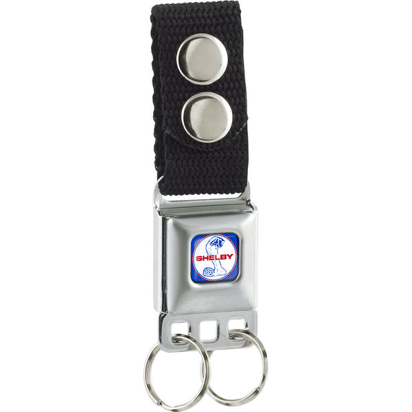 buckle down Keychain - SHELBY Tiffany Split Full Color Blue Red White