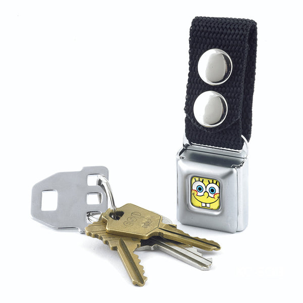 Buckle Down Keychain - Sponge Bob Face CLOSE-UP Full Color