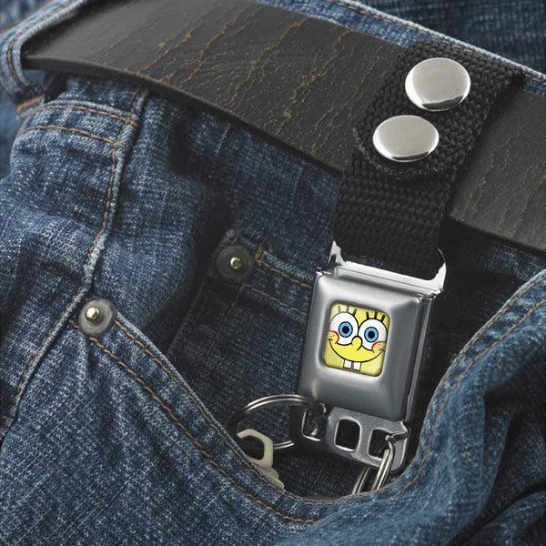 Buckle Down Keychain - Sponge Bob Face CLOSE-UP Full Color