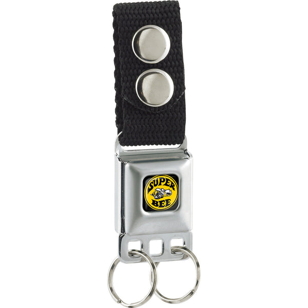 buckle down Keychain - SUPER BEE Logo Full Color Black Yellow White - Black