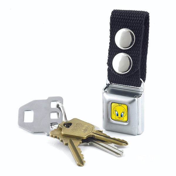 Buckle Down Keychain - Tweety Face CLOSE-UP Full Color Yellow