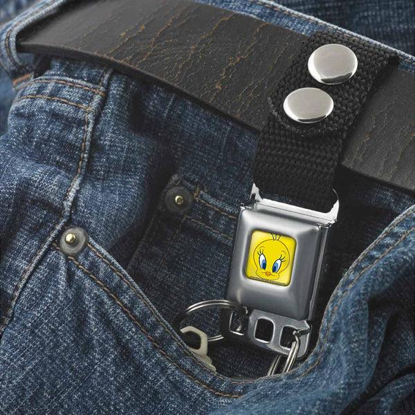 Buckle Down Keychain - Tweety Face CLOSE-UP Full Color Yellow