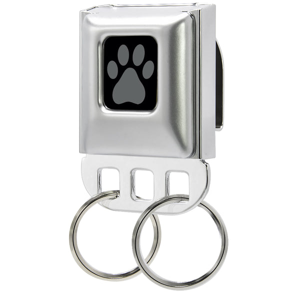 buckle down Keyholder - Paw Print Full Color Black/Gray