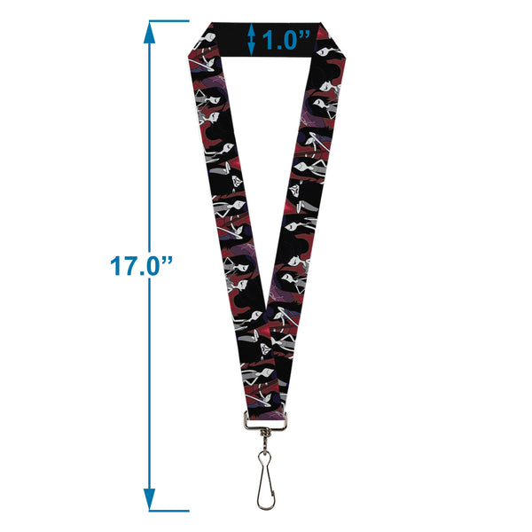 Buckle Down Lanyard - 1.0" - Adventure Time Marceline Poses Collage Reds