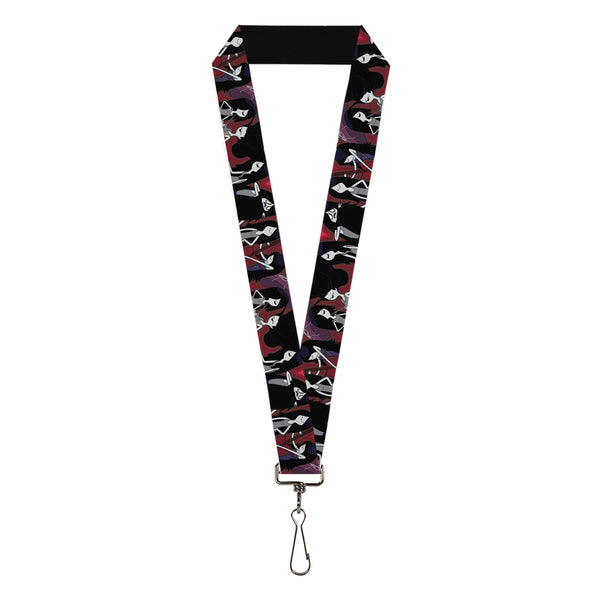 buckle down Lanyard - 1.0" - Adventure Time Marceline Poses Collage Reds