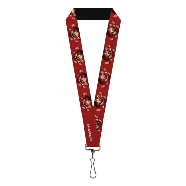 buckle down Lanyard - 1.0" - After-School Hanako-Kun Hanako Pose with Mokke and Title Logo Red