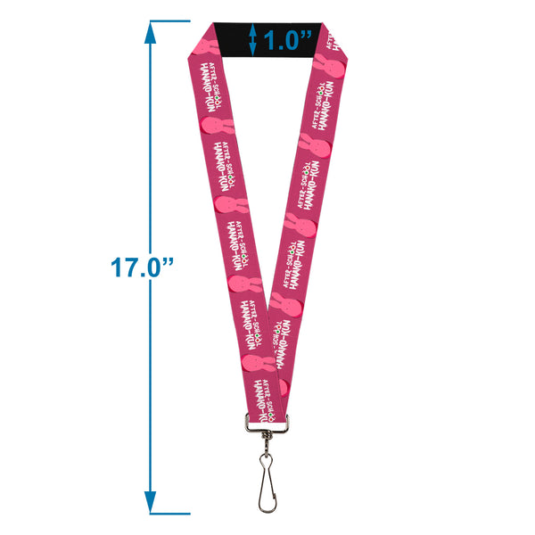 Buckle Down Lanyard - 1.0" - AFTER-SCHOOL HANAKO-KUN Mokke Pose And Title Logo Pink