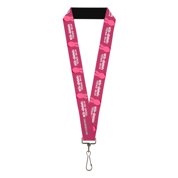 buckle down Lanyard - 1.0" - AFTER-SCHOOL HANAKO-KUN Mokke Pose and Title Logo Pink