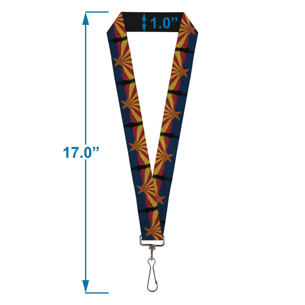 Buckle Down Lanyard - 1.0" - Arizona Flag Distressed Painting