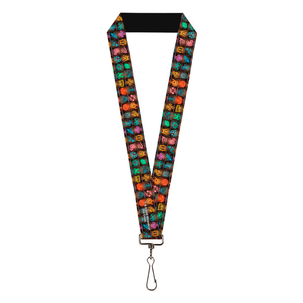 buckle down Lanyard - 1.0" - Baldur's Gate III Spells Icon Mini Blocks Multi Color