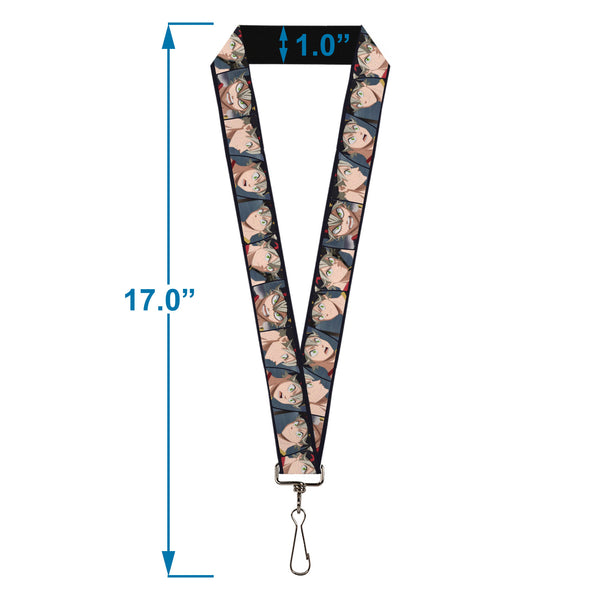 Buckle Down Lanyard - 1.0" - Black Clover Asta Five Expression Blocks