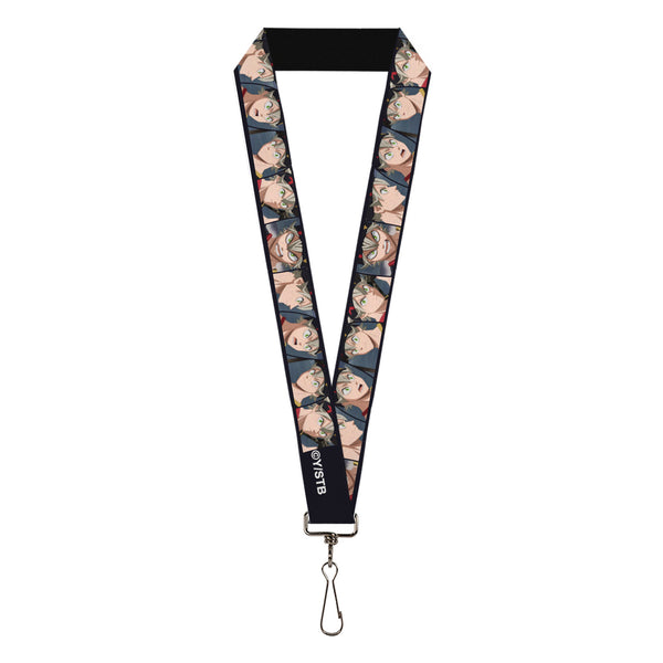 buckle down Lanyard - 1.0" - Black Clover Asta Five Expression Blocks