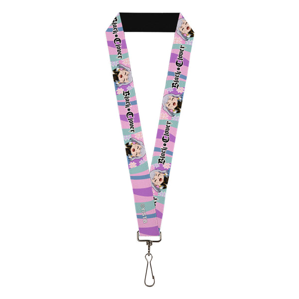 buckle down Lanyard - 1.0" - BLACK CLOVER Chibi Noelle Hash Tag Pose and Title Logo Multi Color