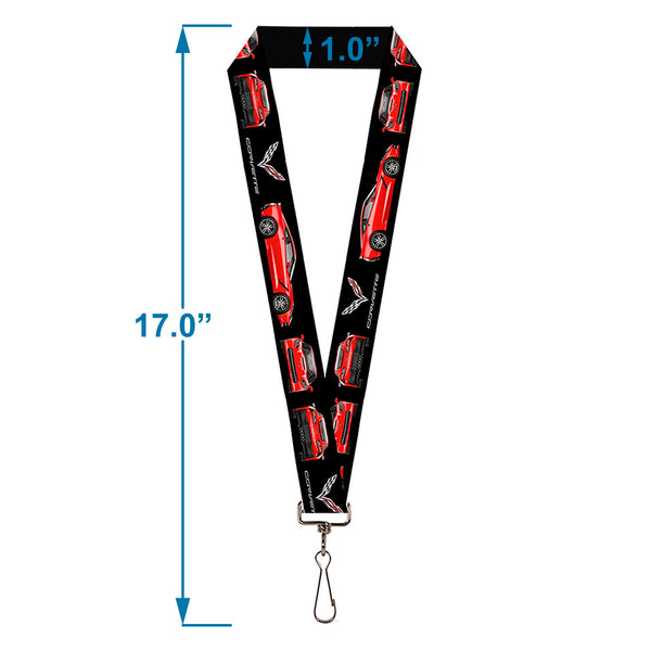 Buckle Down Lanyard - 1.0" - C7 Logo C7 Blueprints Black Red