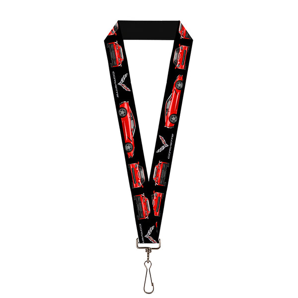 buckle down Lanyard - 1.0" - C7 Logo C7 Blueprints Black Red