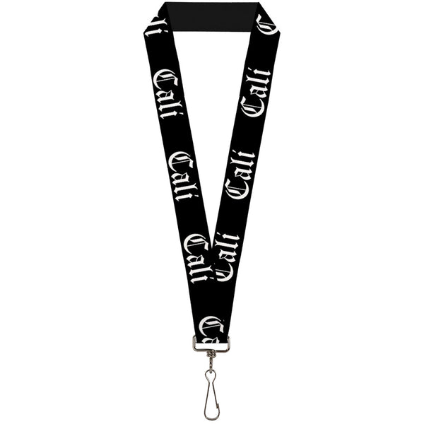 buckle down Lanyard - 1.0" - CALI Old English Black White