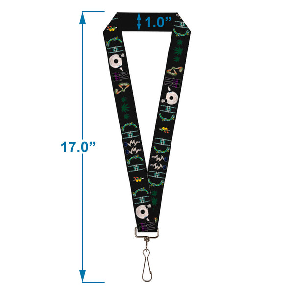Buckle Down Lanyard - 1.0" - CHEECH & CHONG Paraphernalia Title Logo Black