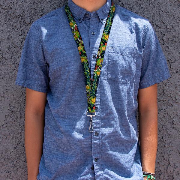 Buckle Down Lanyard - 1.0" - Classic Teenage Mutant Ninja Turtles Turtles Pose12 COWABUNGA Pop Art