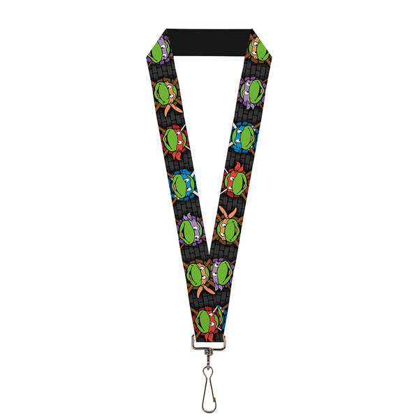 buckle down Lanyard - 1.0" - Classic TMNT Expessions Battle Gear Gray Multi Color