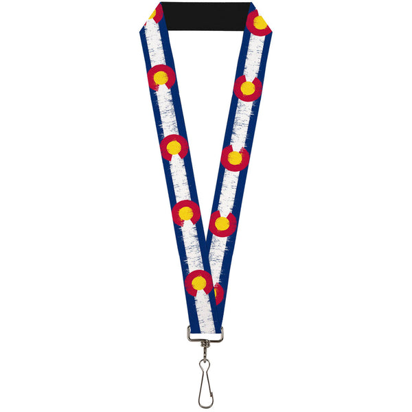 buckle down Lanyard - 1.0" - Colorado Flags2 Repeat Weathered