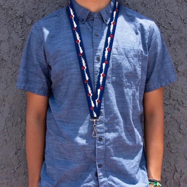 Buckle Down Lanyard - 1.0" - Colorado Snowboarder Snowy Mountains Weathered