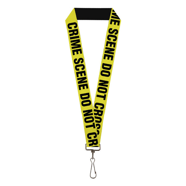 buckle down Lanyard - 1.0" - CRIME SCENE DO NOT CROSS Yellow Black