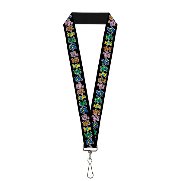 buckle down Lanyard - 1.0" - Dancing Bears Black Multi Color