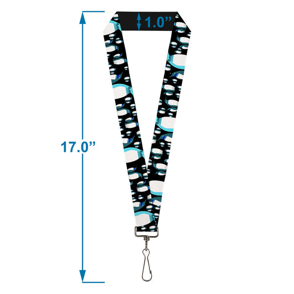 Buckle Down Lanyard - 1.0" - Emperor Penguins Gray Blues