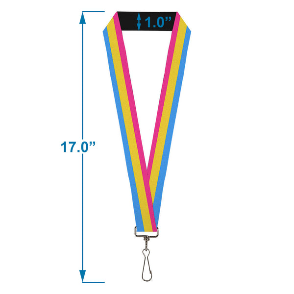 Buckle Down Lanyard - 1.0" - Flag Pansexual Pink Yellow Blue