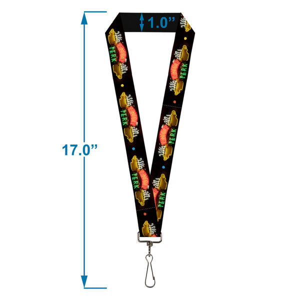 Buckle Down Lanyard - 1.0" - Friends CENTRAL PERK Neon Sign