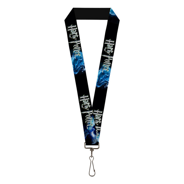 buckle down Lanyard - 1.0" - HARRY POTTER Animal Spirits Black White Blue