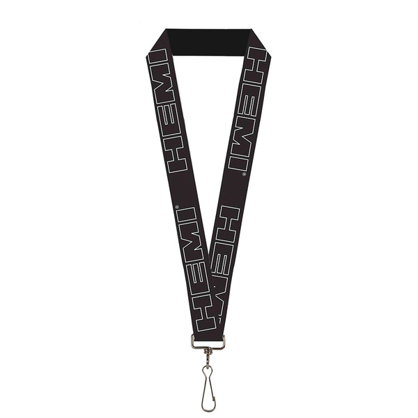 buckle down Lanyard - 1.0" - HEMI Bold Outline Black White
