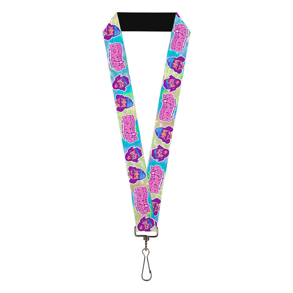 buckle down Lanyard - 1.0" - HOMIES IN DREAMLAND Title Logo Cheech and Chong Faces Tie Dye Blues