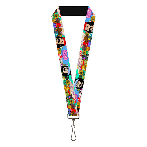 buckle down Lanyard - 1.0" - HOMIES IN DREAMLAND Title Logo Cheech and Chong with Homies Characters Blue