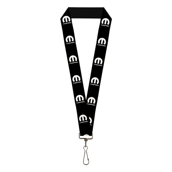 buckle down Lanyard - 1.0" - MOPAR Logo Repeat Black White