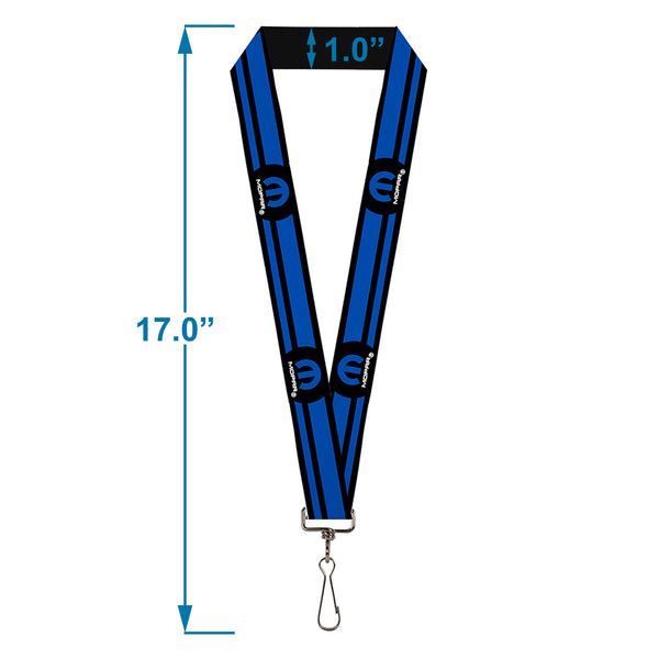 Buckle Down Lanyard - 1.0" - MOPAR Logo Stripe Black Blue