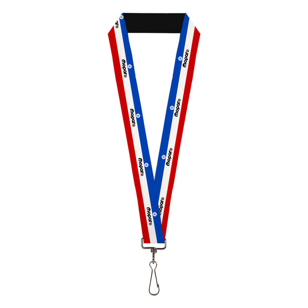 buckle down Lanyard - 1.0" - MOPAR Logo Stripe Blue White Red