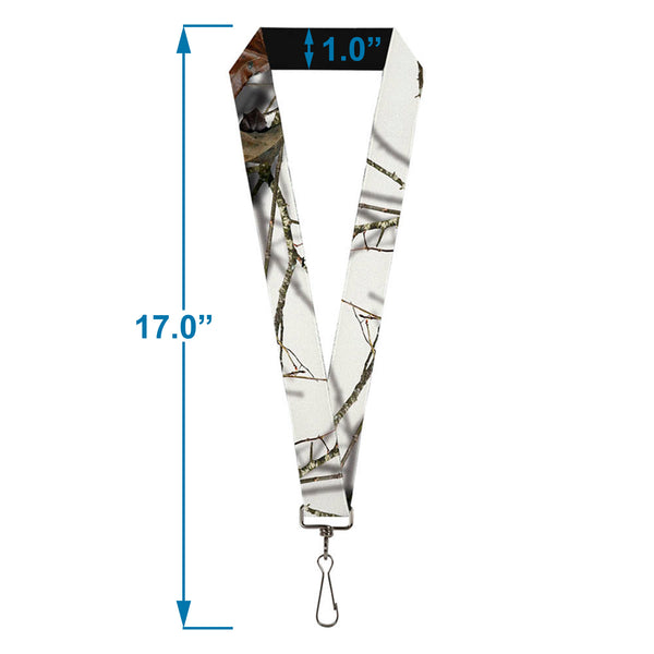 Buckle Down Lanyard - 1.0" - Mossy Oak Country Roots Snowdrift Camo White