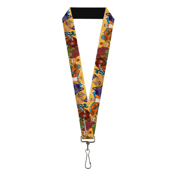 buckle down Lanyard - 1.0" - MOTU Revelation Eight Character Group Pose Yellow