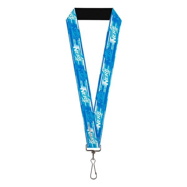 buckle down Lanyard - 1.0" - NERF Logo Streaks Blues/White