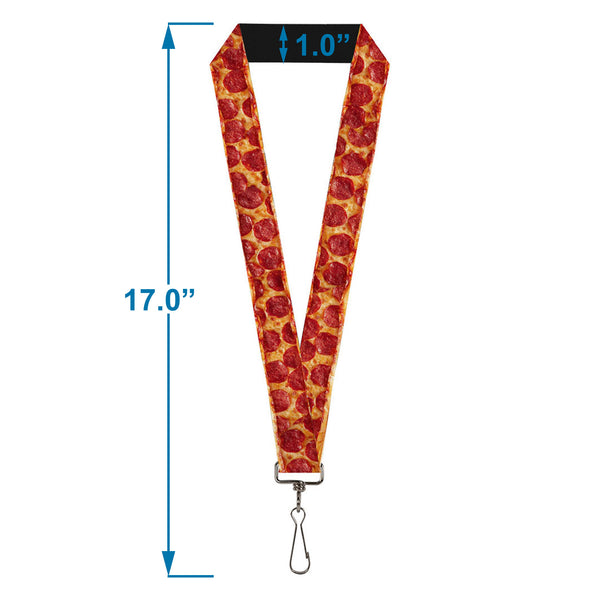 Buckle Down Lanyard - 1.0" - Pepperoni Pizza W Crust Vivid