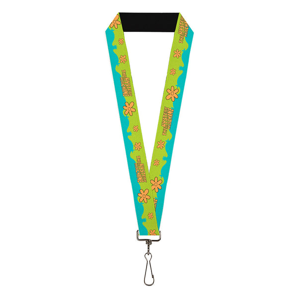 buckle down Lanyard - 1.0" - Scooby Doo THE MYSTERY MACHINE Paint Job Green/Aqua/Orange